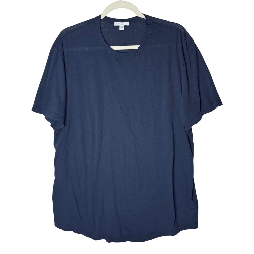 James Perse T-Shirt Mens S 4 Navy Blue XL Cotton Crew Neck Minimalist Estilo